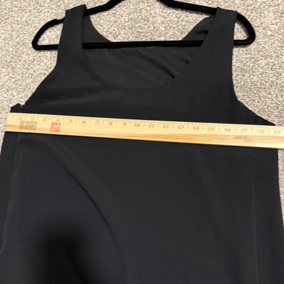 Oak + Fort Draped Sleeveless Tunic Dress – Black – 100% Polyester (Large) - Picture 5 of 10